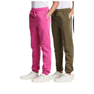Real Essentials 2 Pack: Girls' Sweatpants - Active Fleece Jogger Pants (Size: XS-S)