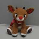KIDS PREFERRED Santa Claus Rudolph The Red-Nosed Reindeer Musical Stuffed Animal, Baby's First Christmas Plush, 8 Inches