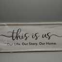 This Is Us Sign Wall Decor for Bedroom 40''×15'' Large Vintage Framed Wooden Modern Farmhouse Room Rustic Family Sign Wall Art Hanging Home Decor (White)