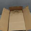 Qutuus Medium Gift Bags with Handles 8x4.5x10 Inch 100 pcs Brown Gift Bags Bulk, Kraft Paper Bags, Brown Paper Bags for Shopping, Wedding, Retail, Party Favor, Small Business