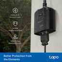 Tapo Outdoor Smart Dimmer Plug for Outdoor Lights, Matter, Energy Monitoring, App Control, IP65 Weather Resistant, Works with Siri, Alexa, Google, ETL Certified, 150WLED/CFL, 2.4GHZ WiFi Only, P430M