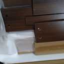 Nightstand with Charging Station, 3 Drawers Fluted Bedside Table, USB Ports Outlets, Mid Century Modern End Table, 1 Small and 2 Large Drawers, Natural Oak 、Walnut Finish (Walnut)