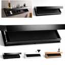qacitxt Hidden Storage Shelf with Secret Compartment, Floating Wall Shelf Concealment Shelf for Valuables, Hidden Wall Shelf for Living Room Bedroom Entryway Office (Black)