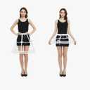 Women Crinoline Petticoat Hoops Skirt Short Half Slip Underskirt for Girls Wedding Bridal Underskirt Slip