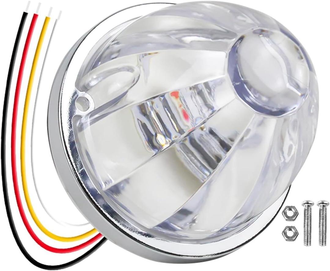 TOPKU Truck Indication Wide Lamp, Car Side Lights, Ship Strobe Dual-Color Safety Signal Light (Blue And Yellow)