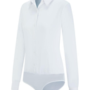 Tapata Womens Bodysuit Blouse Button Down One-Piece Long Sleeve Solid Office Work Shirt Casual Tops, Medium