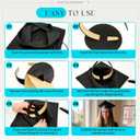 4 x Qceasiy Graduation Cap Headband Insert, No-Slip Mortarboard Stabilizer Band with Adhesive Pad, Helps Keep Cap Secure and Level, Hat Accessory for Graduates