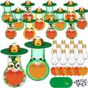 LemonRoad 24 Sets Leprechaun Hat Crafts Kit, St. Patrick's Day Leprechaun Craft Kit DIY Plastic Light Bulb Bottles Fillable Mini Drink Containers for St Patrick's Day Party Decorations