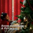 BGment Red Christmas Curtains for Living Room, Grommet Christmas Decoration Window Blackout Curtains with Christmas Tree and Snowflake Print, 2 Panels, Each 52 x 84 Inch, Red