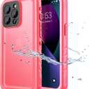 SPORTLINK for iPhone 13 Pro Waterproof Case - Full Body Shockproof Dustproof Phone Screen Protector Rugged Waterproof Case for iPhone 13 Pro 6.1 Inches Pink