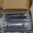 12 Pack 5 Inch 128 mm Matte Black Square Cabinet Handles with Base Plate Aluminum Cabinet Pulls Drawer Pulls Sliding Door Pulls Black Cabinet Handles