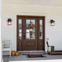 classy leaves Outdoor Wall Lights, Exterior Wall Sconces Light Fixtures with Textured Glass, Black Gold Water and Anti-Rust Rectangle Porch Light for House, Front Door, Patio, Garage