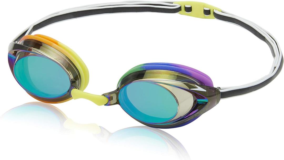 Speedo Unisex-Child Swim Goggles Vanquisher 2.0 Junior (Rainbow Mirrored)