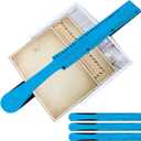 PerKoop Plastic All Purpose Document Sorter Alphabetical a-z File Organizer Compact Upright Space Saving Paper Organizer for File Office School, Blue, 2.52 x 23.5 inches(1 Set)