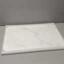 DRINKPOD Stone Bath Mat Diatomaceous Earth Shower Mat Non-Slip Super Absorbent Bathroom Floor Mat Quick Drying Natural 23x15 (White & Blue Marble)