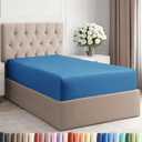 Twin Fitted Bed Sheet - Bottom Single Fitted Sheet Only - Soft Hotel Luxury Bedding w/ 8-16 Inch Deep Pockets - Breathable, Cooling & Wrinkle Free - Easy-Care, Fade and Shrink Resistant - Royal Blue