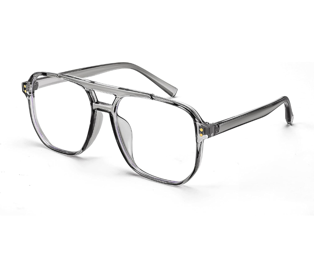 Livho Blue Light Blocking Glasses Fake Nerd Clear Square Computer Lightweight Pilot Glasses Frame Oversized B2866