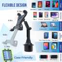 Randconcept - Cup Holder Tablet Mount for Car and Truck Tablet Holder with Heavy Duty Cup Holder Base, Compatible with 4.7-12.9 inch iPad pro iPad mini ipad 9th gen