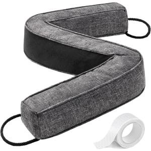 Comfyanno 36” Weighted Under Door Draft Stopper, Fits Front, Bedroom, Interior Door, Easy to Install, Block Cold Air Draft from Bottom Door, 2.2lb, Fits Door Gap up to 3” - Linen Gray