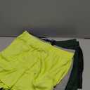 Real Essentials 4 Pack: Men's Mesh 7"/ 5"/ 3" Athletic Zipper Shorts Workout Gym Running Basketball (Large)