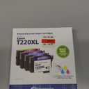 4 Pack New 220XL T220XL Ink for Epson WorkForce Black Color 220 T 220 XL Set