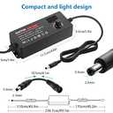 SHNITPWR 3V ~ 24V 3A 72W Power Supply Adjustable DC 3V 5V 6V 9V 12V 15V 16V 18V 19V 20V 24V Variable Universal AC/DC Adapter 100V-240V AC to DC Converter with 14 Tips 5.5x2.5mm 4.0x1.7mm 3.5x1.35mm