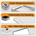 6 Pack Big Size Baking Sheet Pan, Aluminum Commercial Cookie Sheet Pan, Durable & Anti-Stick 15x 21, 6-pack Solid Large Size