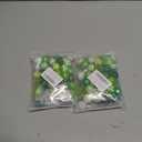 2 x Whaline 50 Pcs 20 mm St. Patrick's Day Bubblegum Beads Set Mixed Green Shamrock White Green Plastic Spacer Beads for Jewelry Making Boutique Craft Supplies, Small