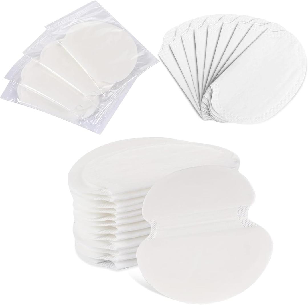 Underarm Sweat Pads for Women [100 Pcs], UOIRMI Armpit Pads for Sweating Women, Disposable Underarm Sweat Pads, Armpit Sweat Pads for A Whole Day Protection | Ideals for Workouts and Special (White)