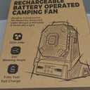 Portable Fan Rechargeable, 20000mAh Battery Powered Desk Fan with LED Lantern, Battery Operated Personal Tent Fans for Camping, Travel, Home, Bedroom, Jobsite, Beach Vacation Essentials (Orange)