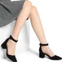 DREAM PAIRS ANNEE Pointed Toe Low Chunky Heels Pump Shoes 7.5W