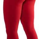 AUROLA Workout Leggings for Women Seamless Scrunch Tights Tummy Control Gym Fitness Girl Sport Active Yoga Pants (Large, Fiery Red)
