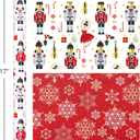 Retrify Christmas Wrapping Paper - Nutcracker Stars Girl Dance and Snowflake Pattern Metallic Gold Foil Shine Gift Wrap Paper for Holiday Shower Party Celebration - 17 Inch x 32.8 Feet Mini Roll