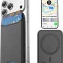 For MagSafe Wallet, Works with Apple Find My,4 Card Holder, Magnetic Phone Wallet for iPhone 17/16/15/14/13/12 Pro Max Air Plus Series, RFID Blocking Vegan Leather,Black