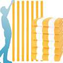 Genovega 6 Packs Oversized 72x40 Inch Stripe Beach Towel Thin Terry Set Extra Large XL Big Clearance Pool Travel Accessories Soft Super Swim Bath Towels Bulk Men Women Adults Gift Yellow