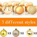 Christmas Balls Ornaments for Desktop Christmas Tree Decorations Baubles 24 Pieces 1.2 inch Mini Decorative Ball for Wedding Party (Gold)