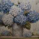 LAIART Blue Hydrangea Wall Art Farmhouse Wall Decor Flower Canvas Print Artwork for Bathroom Bedroom Living Room Dining Room