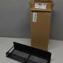 Magnetic Spice Rack for Refrigerator, 6 Pack 100% Metal Strong Magnet Shelf Black, Space Saving Spice Organizer, Home Kitchen Laundry Room Storage Organization W/ Paper Towel Holder, Utensils Racks