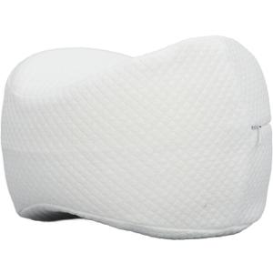 Fafeicy Memory Foam Knee Pillow Comfortable Support Pregnancy Sciatica Leg Cushion (White)
