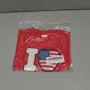 COORALLY 4th of July Outfit Baby Girls Boys Short Sleeve Crew Neck Letter Embroidery Bubble Romper Bodysuit Size 12-18 M, Red