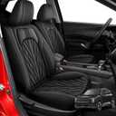 Car Seat Covers Full Set Custom Fit for Nissan Kicks SV SR S 2020-2024 2025 2026 Leather Seat Covers Breathable Waterproof Seat Protectors Automotive Seat Cushion Airbag Compatible (Black5 Seats)