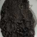 EINAEY V Part Wig Afro Curly Wig, #2 24" Synthetic V Part Wig for Black Women, Kinky Curly V Part Wig with Curly Ends Wear and Go Glueless