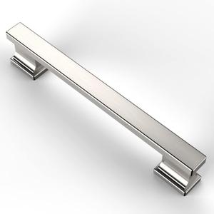 Asidrama 10 Pack 5 Inch(128mm) Brushed Satin Nickel Kitchen Cabinet Handles, Cabinet Pulls Kitchen Cabinet Hardware for Cupboard Drawer Pulls (5" Hole Center)