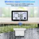 Wireless Rain Gauge Outdoor with Thermometer, High Accurate Digital Rain Gauges Outdoors Best Rated, Electronic Self-Emptying Remote Rain Collector, Freeze Proof Automatic Rain Measure Gauge for Yard
