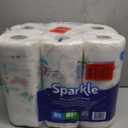 Sparkle Pick-A-Size Paper Towels, Spirited Print Design, 6 Double Rolls (660 Sheets Total) - Strong 2-Ply Towels for Kitchen Cleanup and Everyday Messes