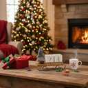 Christmas Tree Decorations for Home Santa Sleigh Countdown Calendar