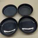 LIANYU Stoneware Pasta Bowls Set of 4, 35oz Large Salad Pasta Bowl for Home, Wide and Shallow Ceramic Plate Bowls for Serving Soup Dinner, Microwave & Dishwasher Safe, Sapphire Blue