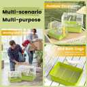 Small Bird cage,Travel Cage for Birds and Small Animals, Parakeet cage,Bird Carrier Travel cage,Bird Travel Cage,Green (L)