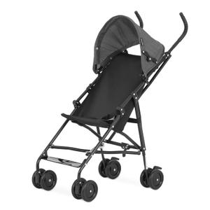Dream On Me Aero Travel Umbrella Stroller, One-Hand Quick Fold, 3-Point Safety Harness, Dual Brakes, Adjustable Removable Canopy, Lightweight Compact & Space-Saving for Infants and Toddlers Black