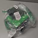 WELLIFE 210Pcs Green Plastic Plates,Clear and Green Plates Set,Party Supplies Including Plastic plates, 12OZ Cups, Disposable Cutlery and Paper Napkins Serve 30 Guests